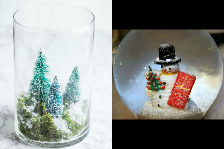 terrarium & snow globe holiday decorations